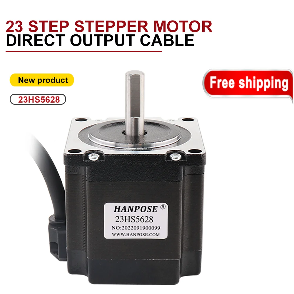 Straight out 1M NEMA 23 Stepper Motor 23HS5628 56mm 2.8A 126N.Cm  for CNC Router Engraving Milling Machine