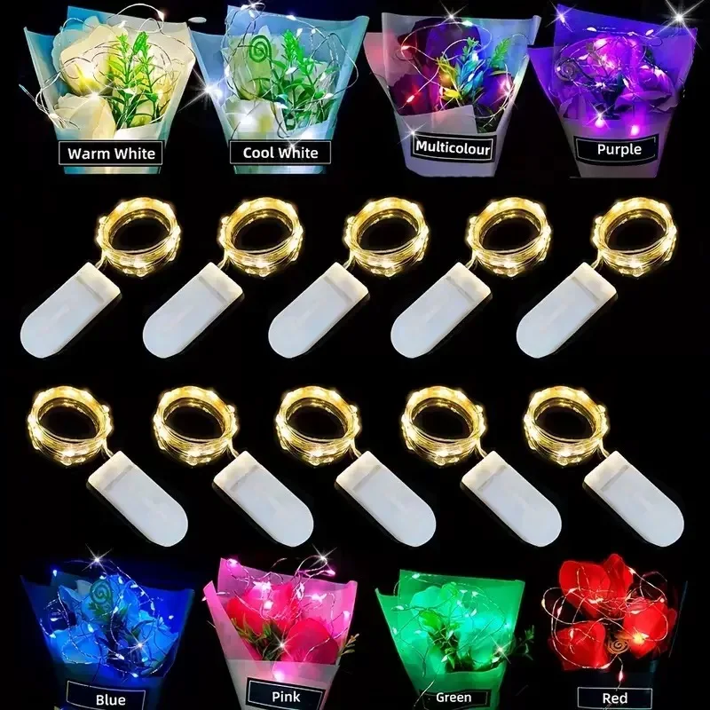 Led Copper Wire Fairy Lights 10M Battery Powered Garland Fairy Lighting Garland DIY Wedding Party Christmas Decoration