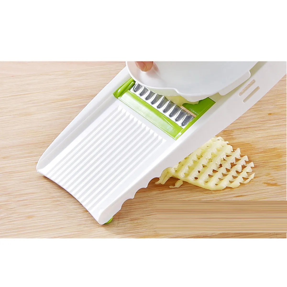 Juego de Cortador de Verduras de Acero Inoxidable de Alta Resistencia con 5 Discos para Ensaladas, Hummus, Pesto, Pastel de Carne, Fácil Agarre
