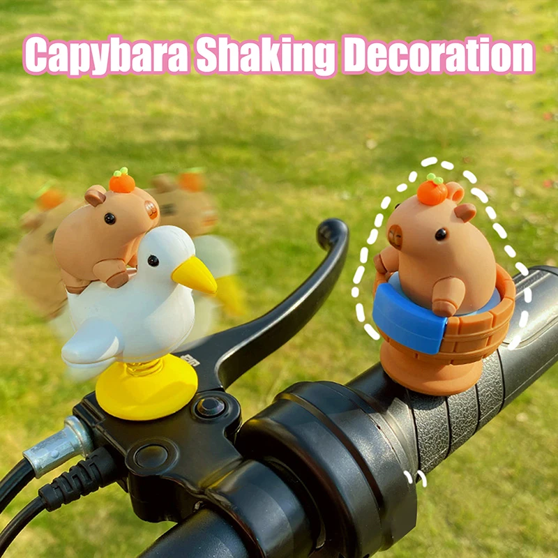 Capybara Car Interior Decoration Creative Spring Capybara Shaking Head Dashboard Figurine Ornaments Cartoon Relieve Stress Toys