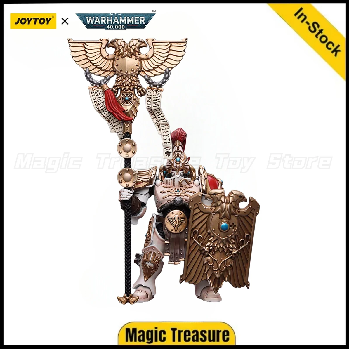 

【In Stock】JOYTOY 1/18 Action Figure Warhammer 40K Adeptus Custodes Solar WatchVexilus Praetor Toy Model Gift