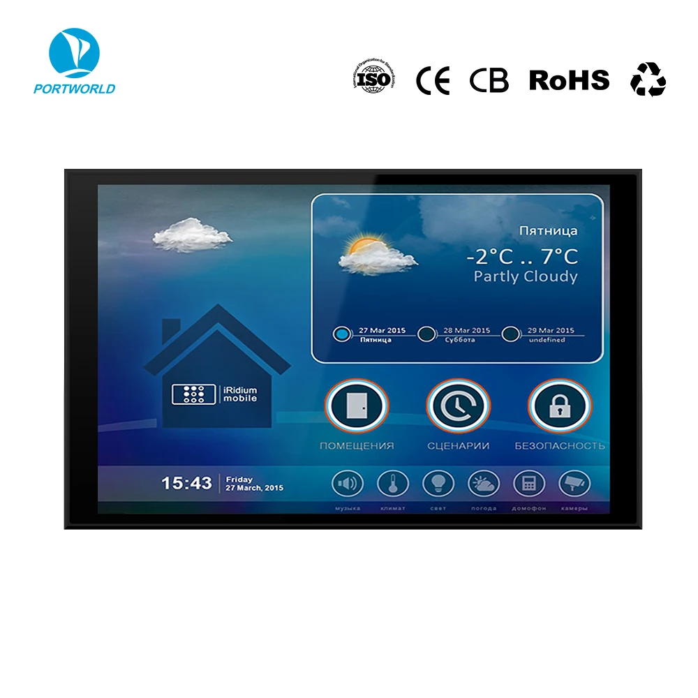 8 Inch RK3576s Android 14 POE Tablet CNC Metal Touch Screen Control Panel for Loxone & IOT System Fits EU UK US Junction Box