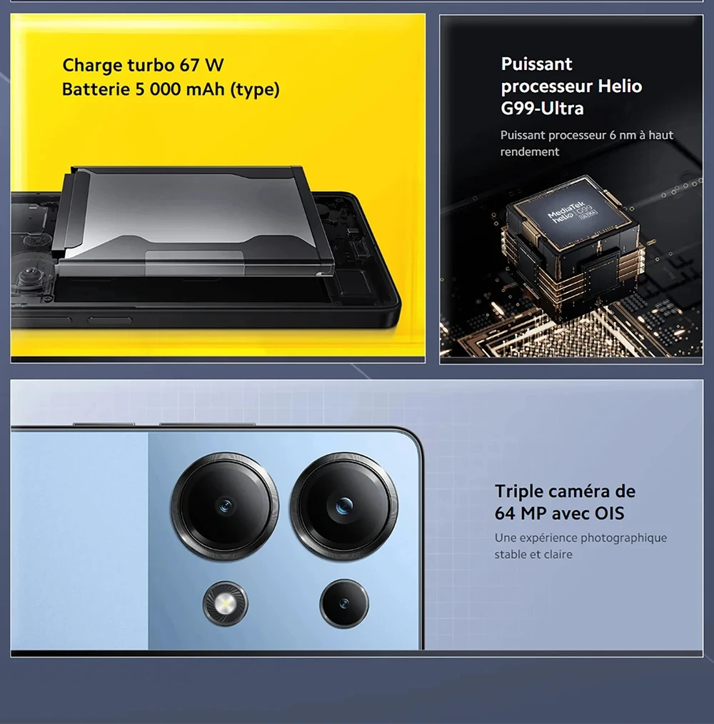 Globale version poco m6 pro nfc smartphone helio g99 ultra 120hz flow amoled 64mp dreifach kamera mit ois 67w turbo ladung