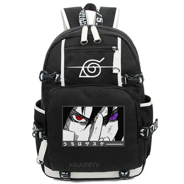 Naruto Kakashi Hokage Sharingan Backpack USB Charge Teenagers Travel Casual School Bags Notebook Backpack