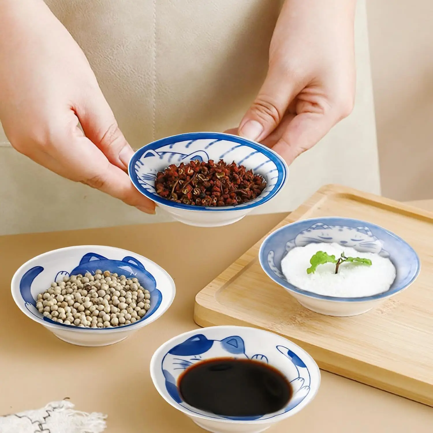 Cute Lucky Cat Dessert Plates 3