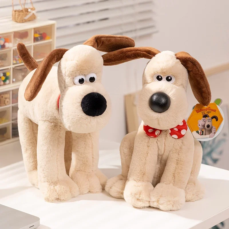 الأصلي لينة الأسود البطريق دمية والاس جروميت بلوشيز محشوة أنيمي لطيف الكلب محشوة الدمى ظهره قلادة مفتاح سلسلة وسادة