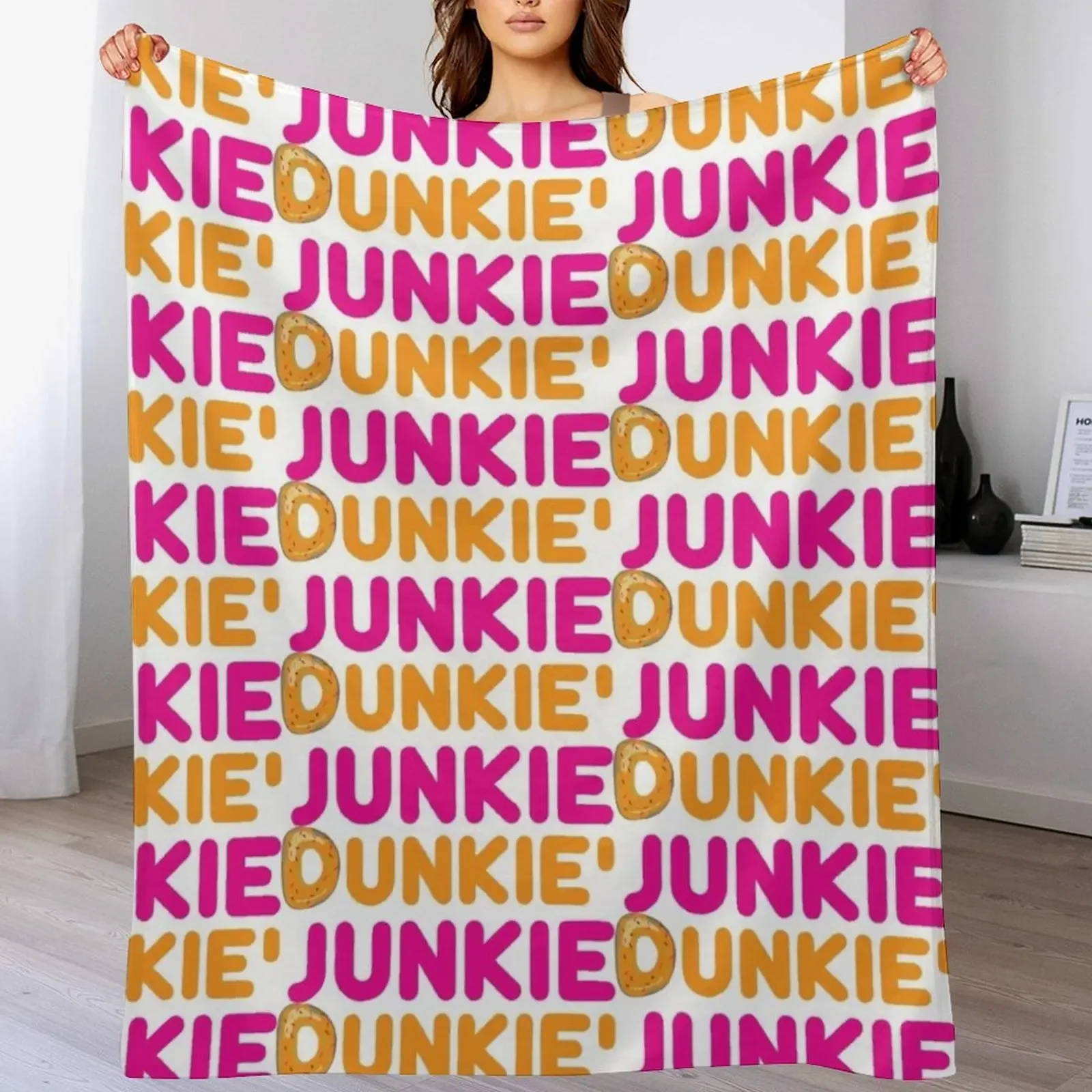 Dunkie Junkie Throw Blanket funny gift Sleeping Bag Blankets