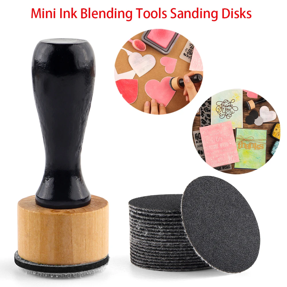 Ersatz werkzeug für Schleif scheiben Mini-Tinten misch werkzeuge Schleifpapier mit mittlerer Körnung für Werkzeuge zur Herstellung von Scrapbooking-Bastel karten