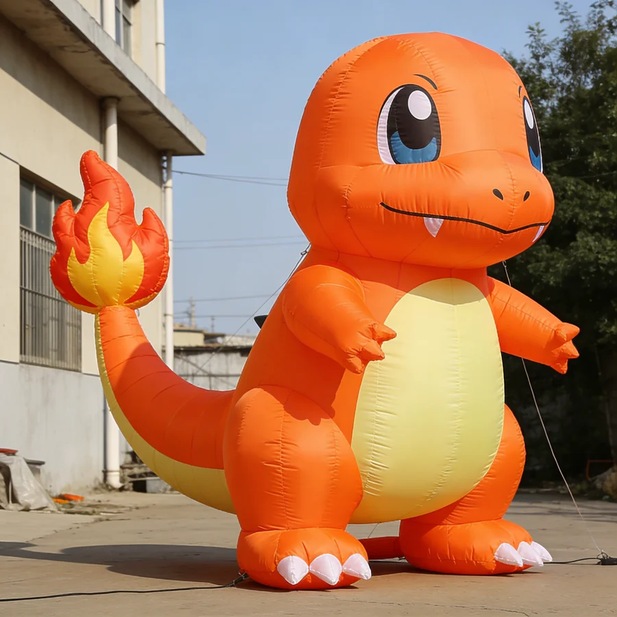 

Giant Charmander Inflatable Model Lizard Cartoon Mascot Outdoor Event Decoration Mall Amusement Park Photo Booth Inflatable