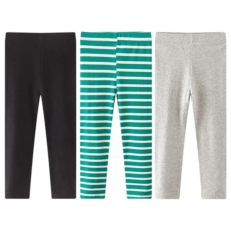 Girls Boys Leggings Knitted Striped Spring Autumn Thin Long Nine-Point Pants Children\'S Home Casual Pants Cosy Kids Pajama Pants