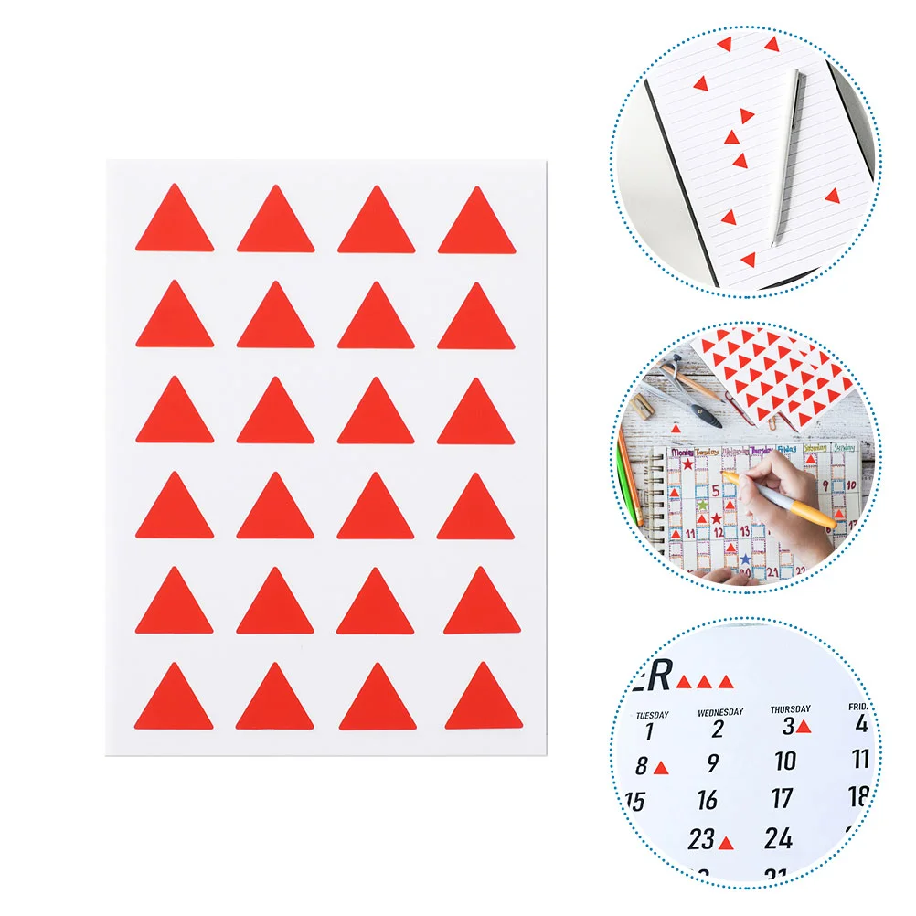 

576Pcs Triangle Stickers Adhesive Classification Stickers Self Adhesive Label Patch Marking Sticker Notebooks Writing Pads Memo