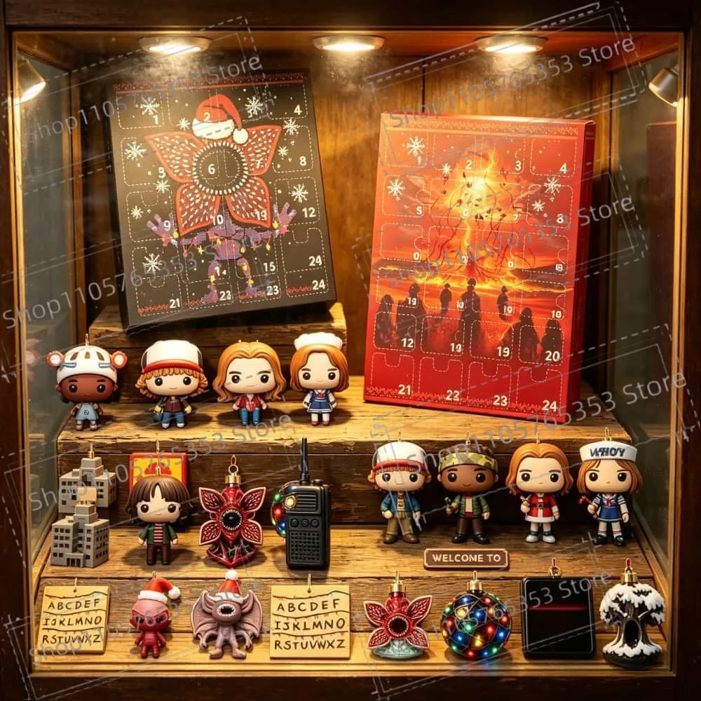 Weihnachts-Adventskalender-Set 2026 - 2D-Acryl-Ornament & Sammlerstück |   Bündel für Charakter-Sammlerstücke Geschenkbox-Deko