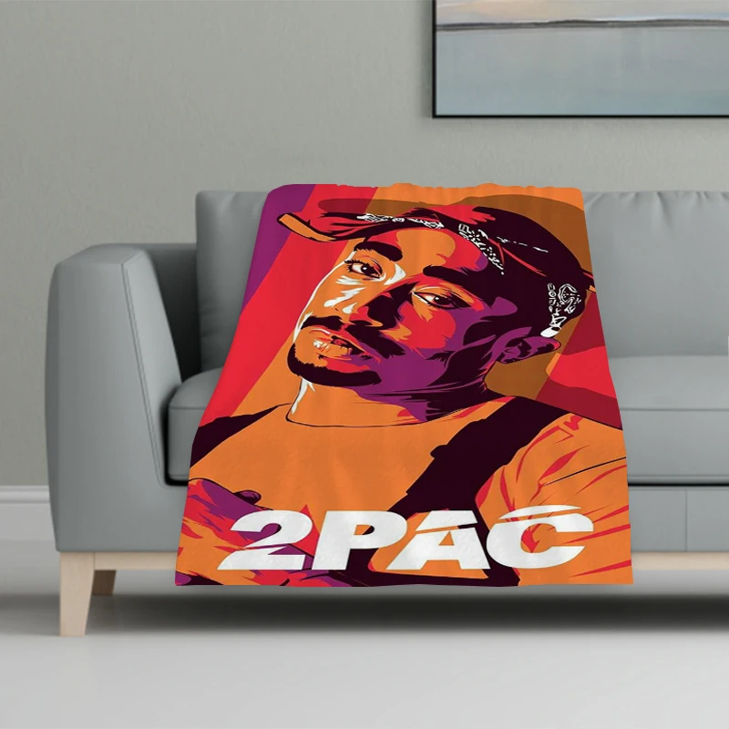 

Decorative Sofa Blanket Rapper 2Pac Double Bed Comforter Thick Blankets for Winter Furry Bedspread the Knee Warm Baby & Throws