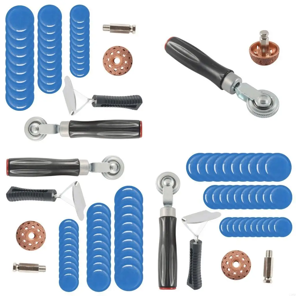 

G99F Многофункциональный набор для фиксации шин 34 пкса со стальными скребками ролики легко использовать для автомобильных шин