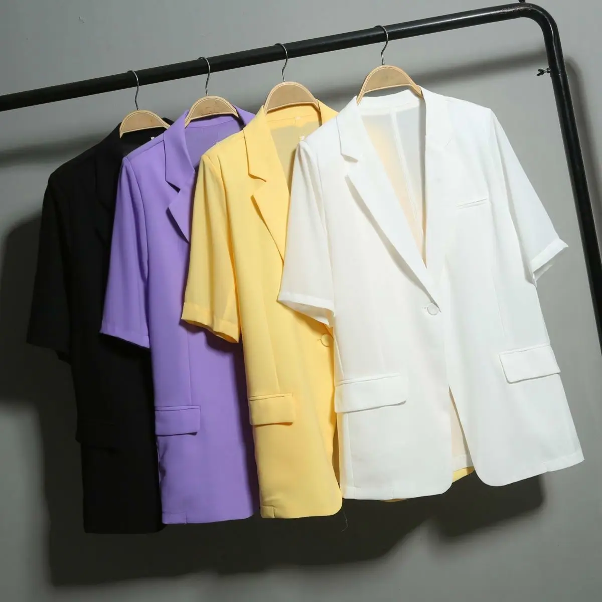 Blazers à boutons crantés pour femmes, poche droite adt, mode décontractée, printemps, été, document solide, simplicité, vêtements Y-Thin, 2023