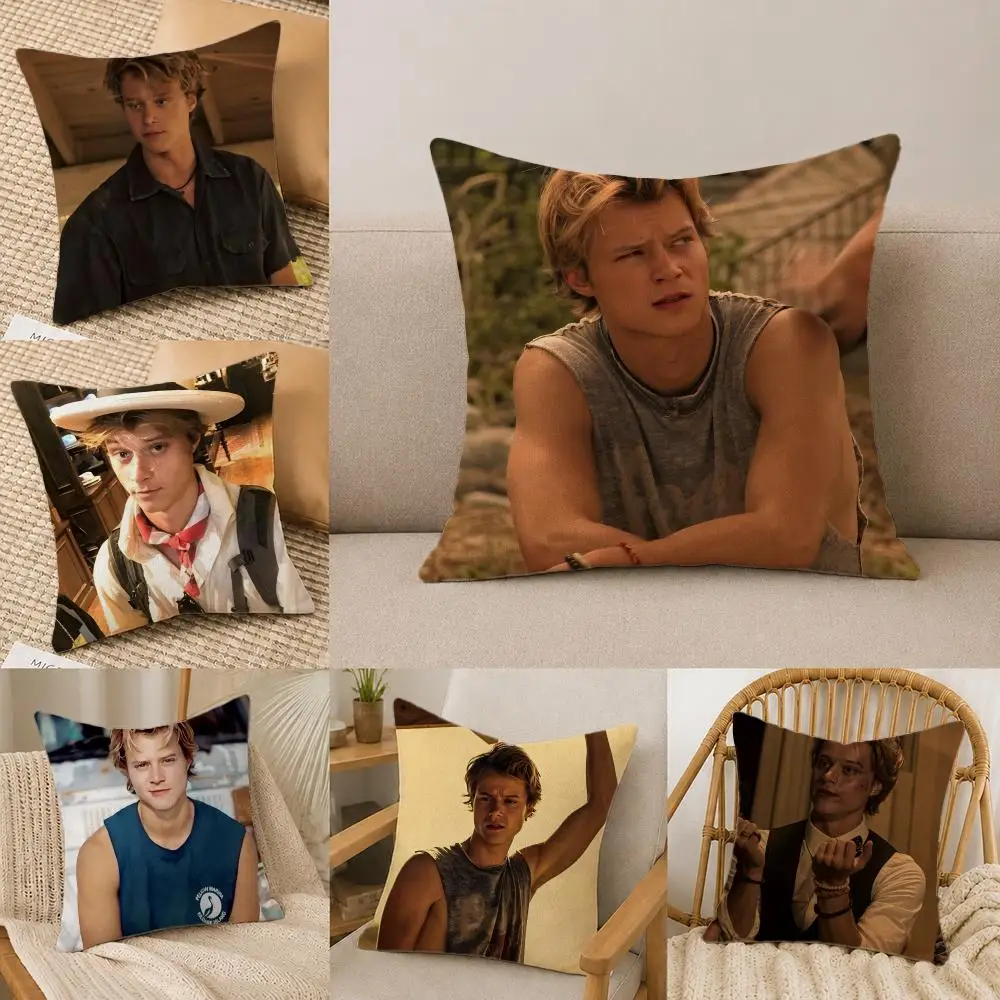 Actor Rudy Pankow / JJ Maybank Cushion Cover Natural Linen Pillowcase Set, All-in-One Decor for Sofa, Bedroom & Chair