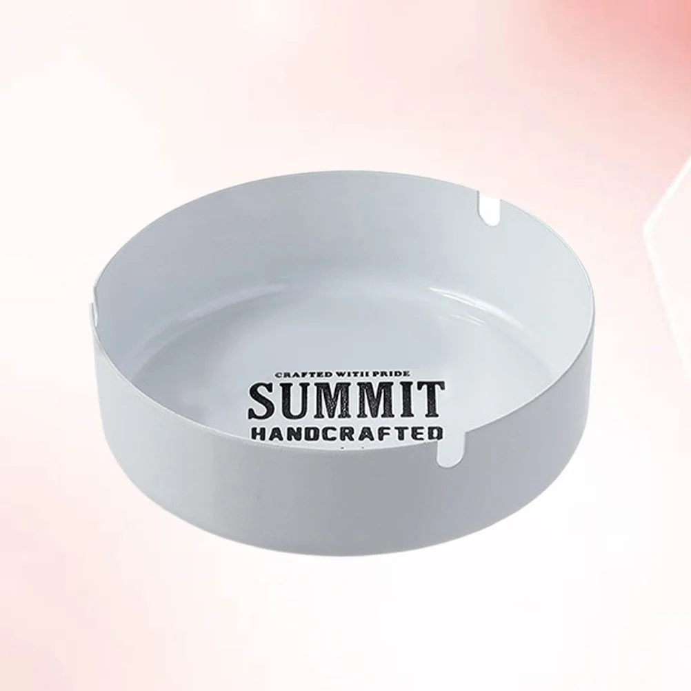 

1pc Metal Ashtray Large Round Cigarette Ash Holder Heat Resistant Smooth Eco-Friendly For Indoor Outdoor Decoration