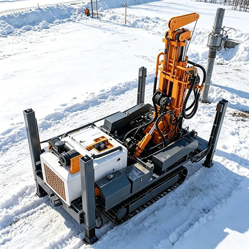 Crawler Type Pneumatic Water Well Drilling Rig 300m Heavy Rock Boring Machine For Construction Dewatering And Pumping Well