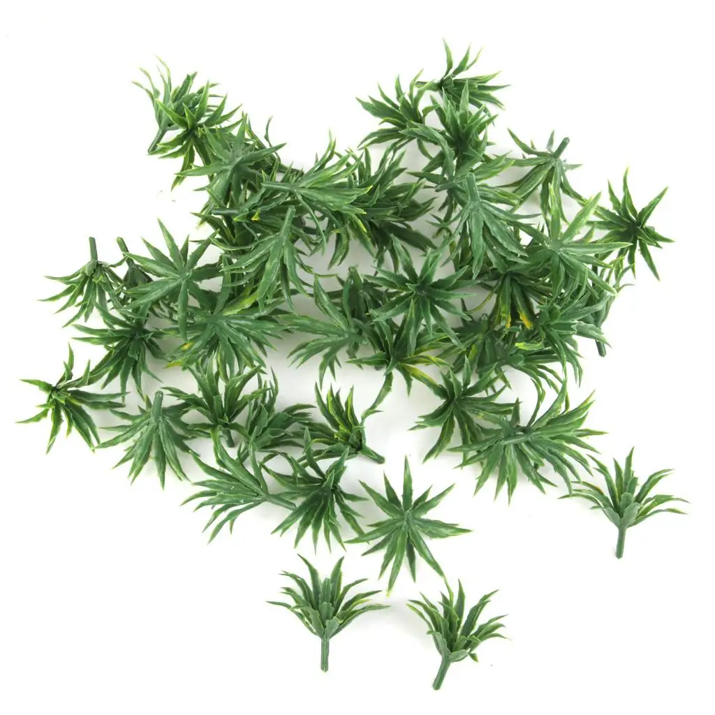 Sword Shaped Mini Grass Cover Micro Landscape Prop Plastic Model Plants Green Decor for Railway Scenery Sword Shaped Mini Grass Cover Micro Landscape Prop Plastic Model Plants Green Decor for Railway Scenery