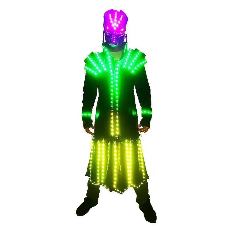 Remote Control RGB Led  Costume Cosplay Suits Transformer Robot Dress Performance Wear Glow Costumes Suit For Bar Clubs