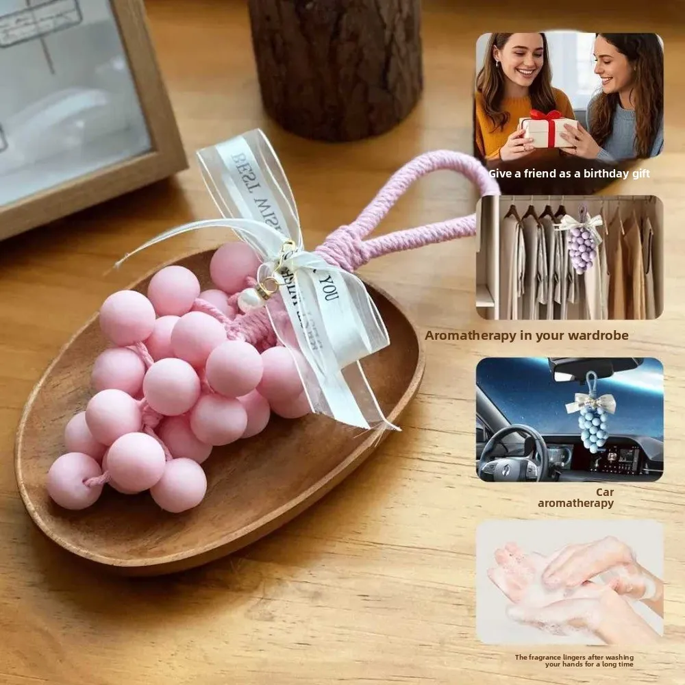 

Macaron Grape Soap Grape Ornaments Creative Home Souvenir Hand Washing Grape Soaps Car Aromatherapy Grape Bunch Handmade Soap