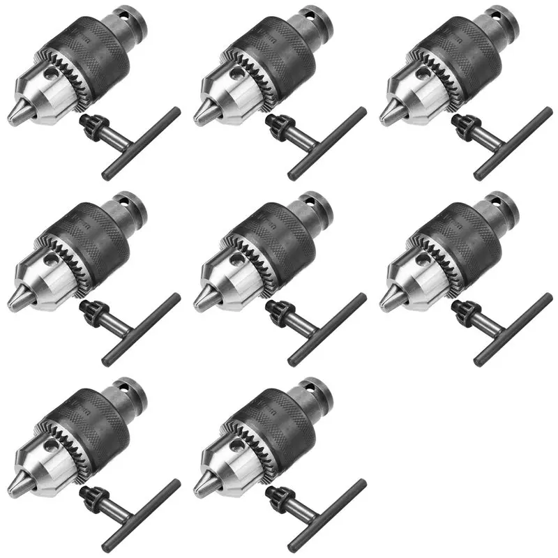 bhbd-8-set-15-10mm-1-16-inch-3-8-inch-capacity-key-drill-chuck-wrench-converter-1-2-inch-socket-square-female-adapter