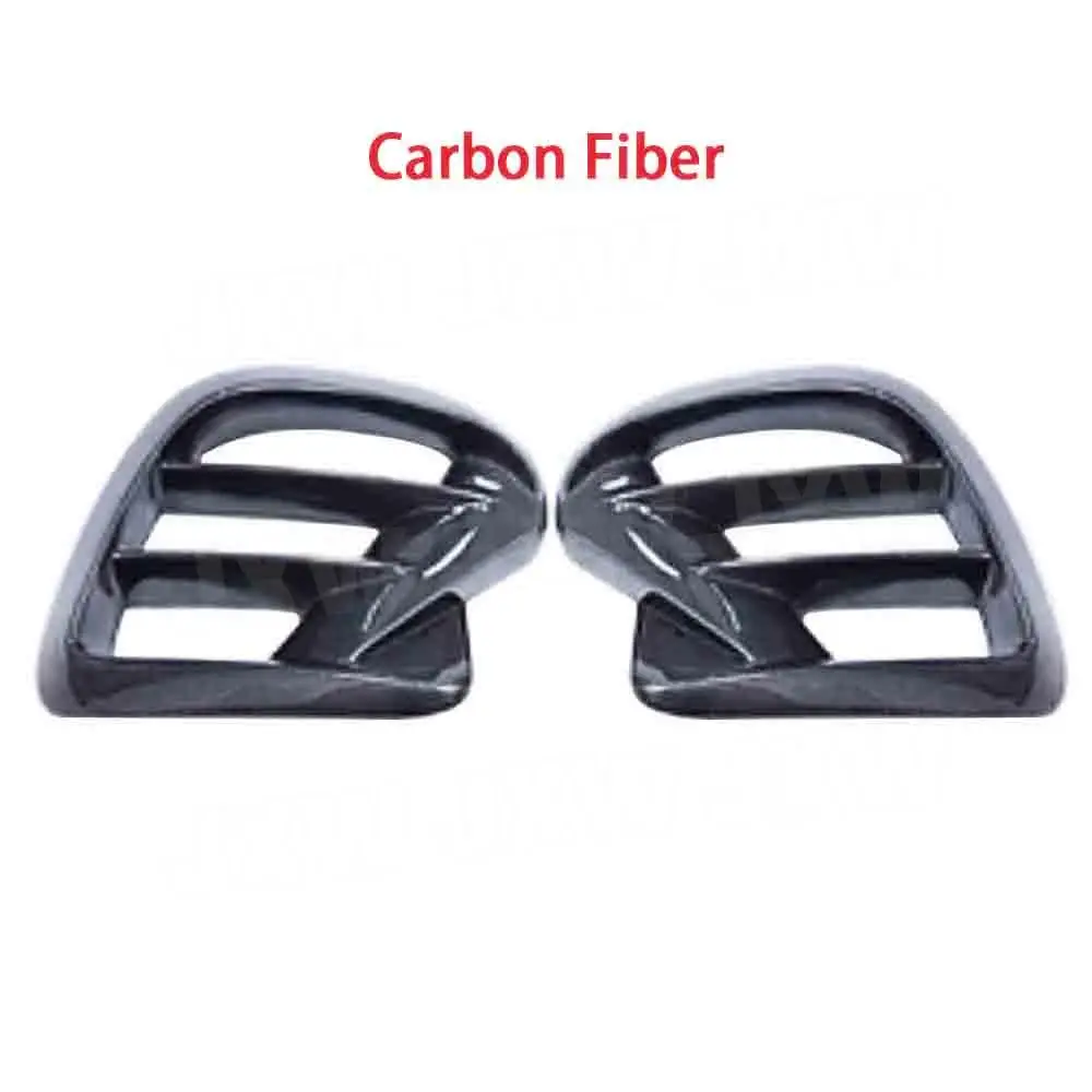 Carbon Fiber Front Bumper Foglamp Air Vent Trim Mesh Covers FRP For Benz GLE Class W167 GLE63 AMG SUV 2020-2022