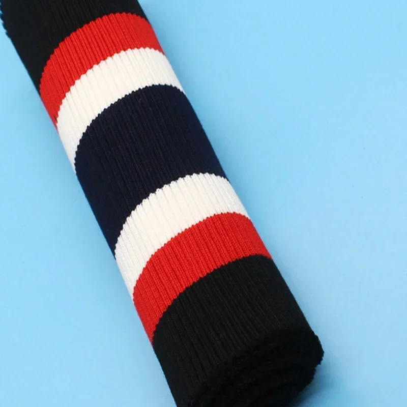 Anti-Pilling Elastic Knitted Striped Rib Fabric Of Sewing Cuffs Waistband Leg Rib Collar Sleeve