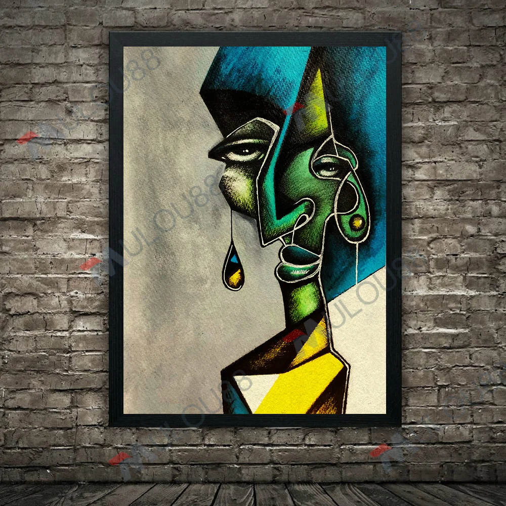 الرجال والنساء الحضرية الشرب مجردة الرسم على لوحات القماش الجدارية الحد الأدنى موضة الحياة الخيال ملصق فني طباعة ديكور المنزل