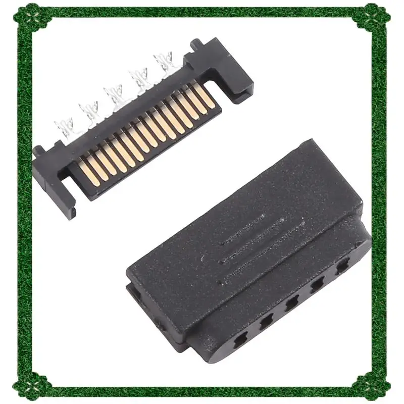 24-Hour Delivery 100Pair L29-Sata Plug 5 Holes SATA Male SATA Male Socket Serial Port 15P Power Connector Shell Plug And Shell