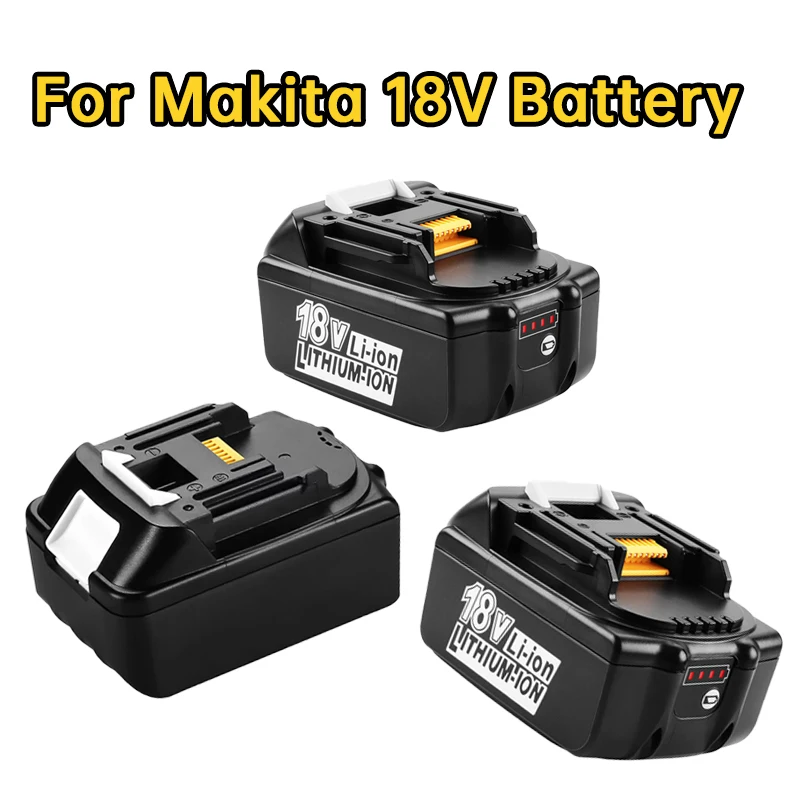 6000mAh 18V Li-ion Battery for Makita LXT BL1830 BL1850 BL1860 Power Tools High Capacity Long Runtime Premium Quality with LED