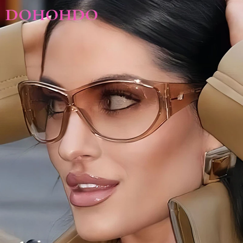 Luxury Designer Oversized Outdoor Sunglasses Women Men Wrap Around Windproof Goggles Men Outdoor Sports Cycling Eyewear UV400