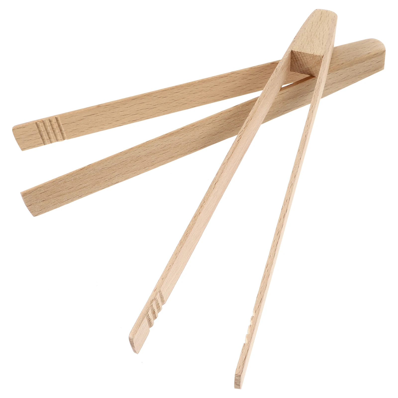 

2 pcs BBQ Tongs Wood Barbecue Steak Clamp Thickened Food Clip Safe Heat Resistant Waterproof Kitchen Bar Tools Home Party Picnic