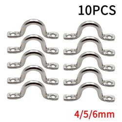 10PCS 4mm 5mm 6mm Stainless Steel Pad Eye Strap for Boat Door Handle Pull Door Hardware Knob Handle Boat Yacht Ship Doorknob