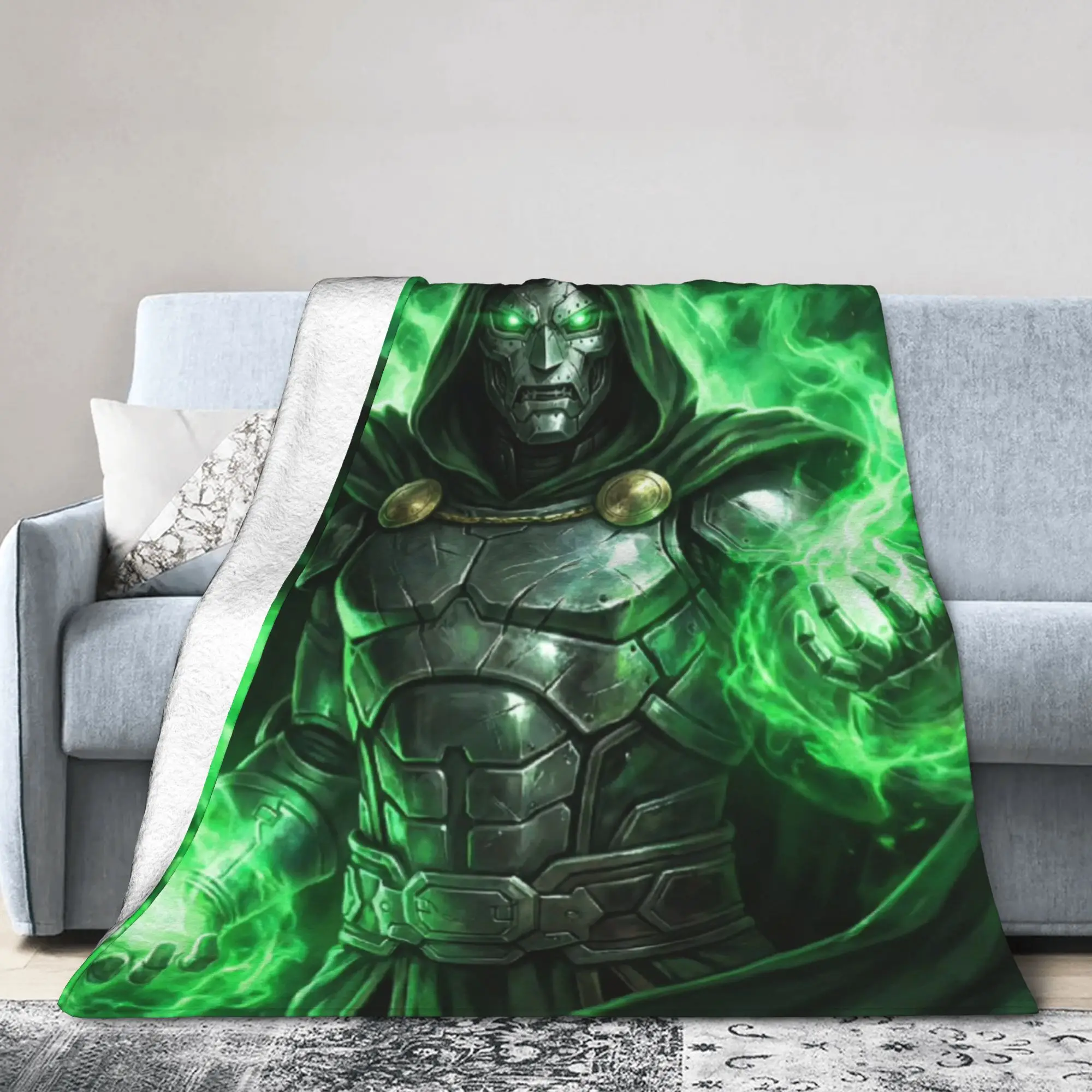 Dr Dooms Manga Knitted Blankets  Fleece Throw Blanket Summer Air Conditioning Decoration Soft Warm Bedspread