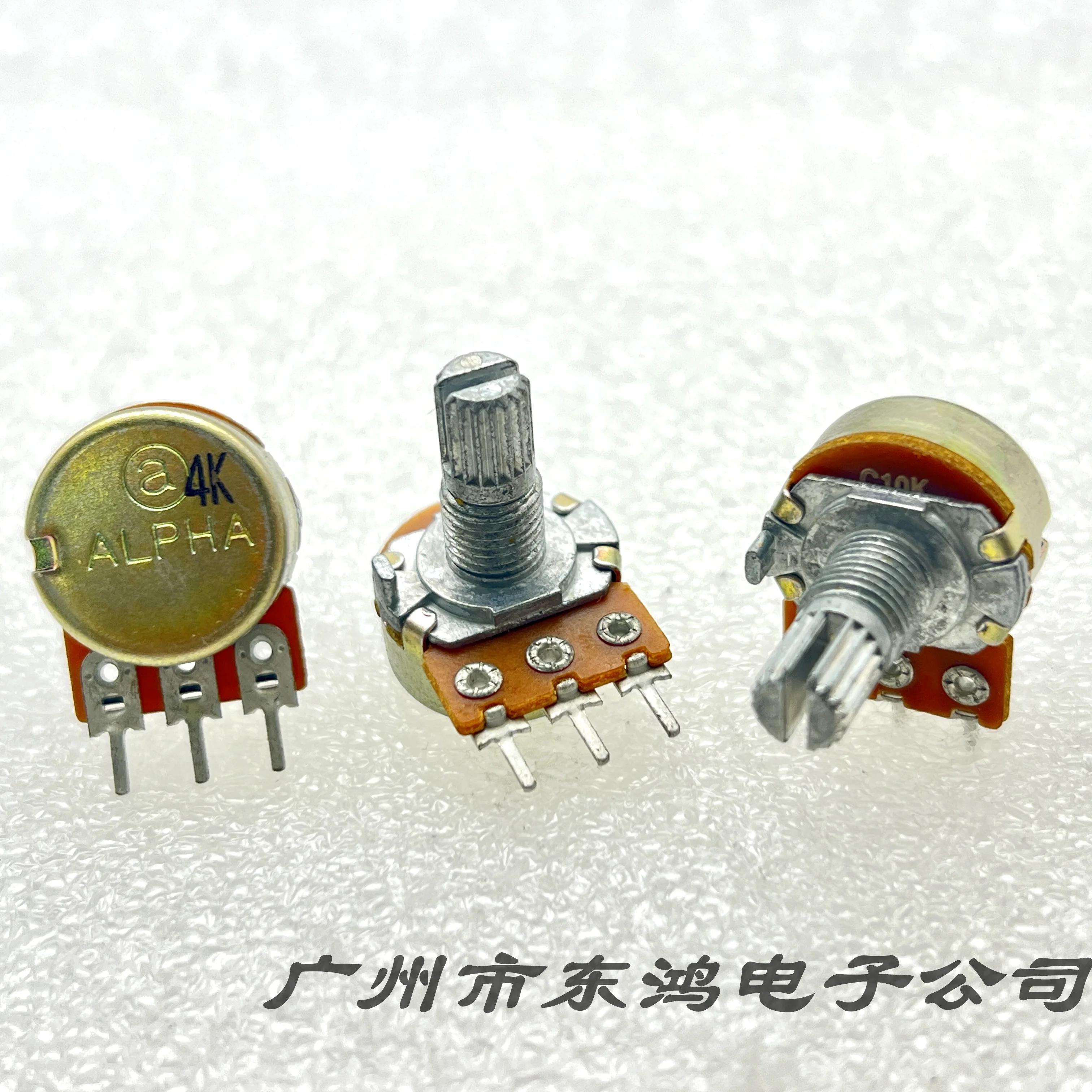 5 PCS Taiwan ALPHA Aihua Single Link 16 Guitar Sound Volume Adjustment Potentiometer C10K Axis Length 15mm
