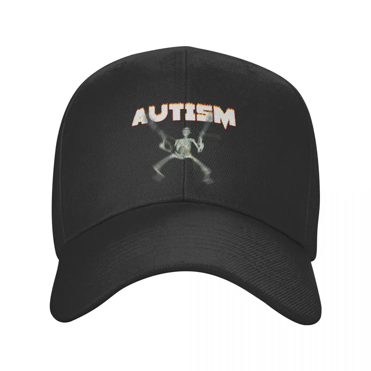 

Fashion Unisex Autism Skeleton Meme Baseball Cap Adult Adjustable Dad Hat for Men Women Sports Snapback Caps