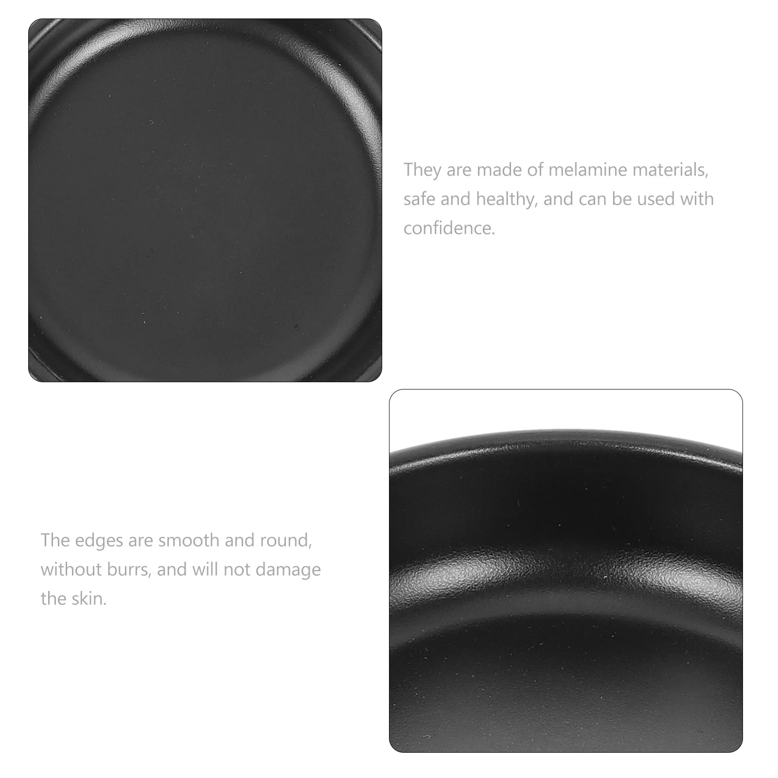 

2 Pcs Flavor Plates for Dipping Sauces Snack Appetizer Dish Melamine Household Kitchen Tableware Seasoning Serving Solution