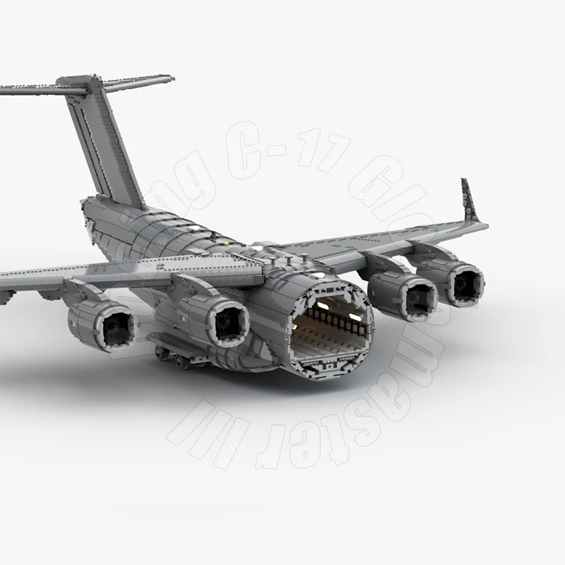 Strategiczny wojskowy samolot transportowy Boeing C-17 Globemaster III myśliwiec klocki montażowe Model klocki techniczne zabawki