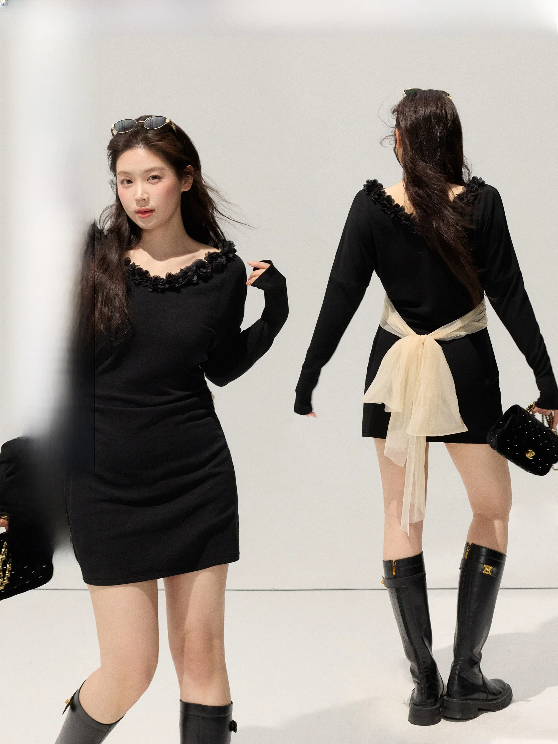 

plus Size Dr Belted Waist V-Ne Lace Tie Korean Sle Big Size Dr Hula Nut Xinyu Workop Summer Faion Women's Dr