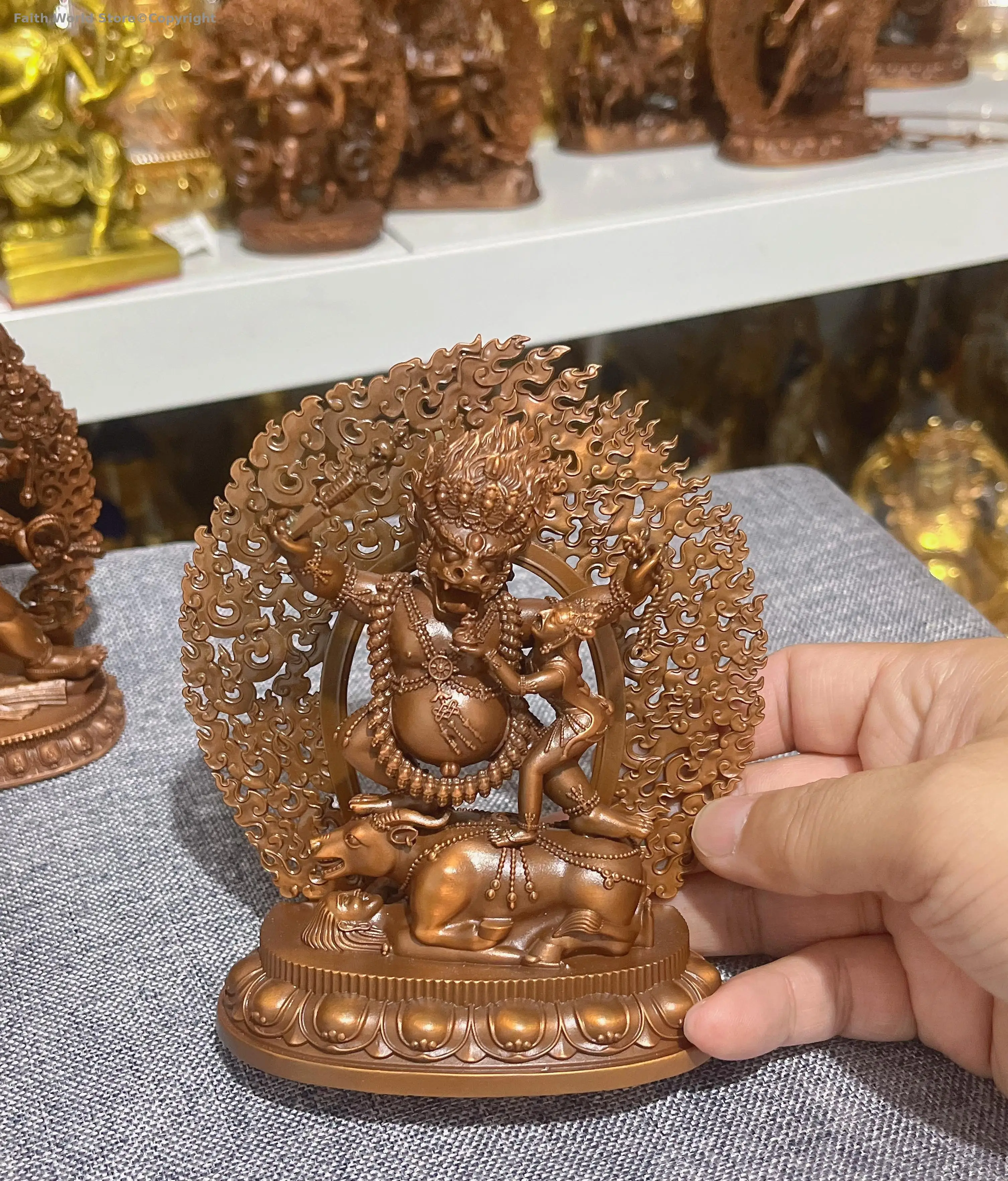 Exquisite Buddha statue copper carving buddha statue tibetan buddhism Yamaraja rare buddha The incarnation of Bodhisattva