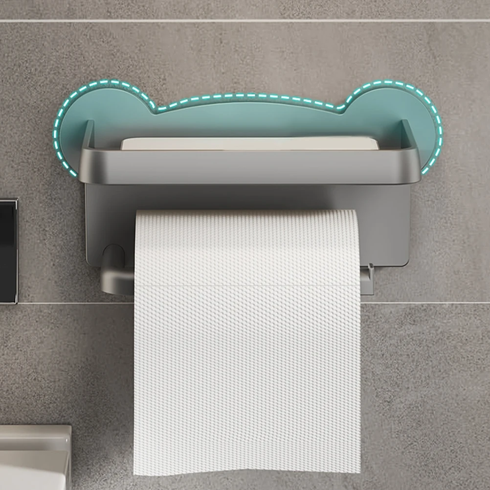 

Wall Mount Paper Towel Holder Bathroom Roll Paper Rack No Punch Installation Toilet Tissue Shelf Rustproof Modern Kitchen