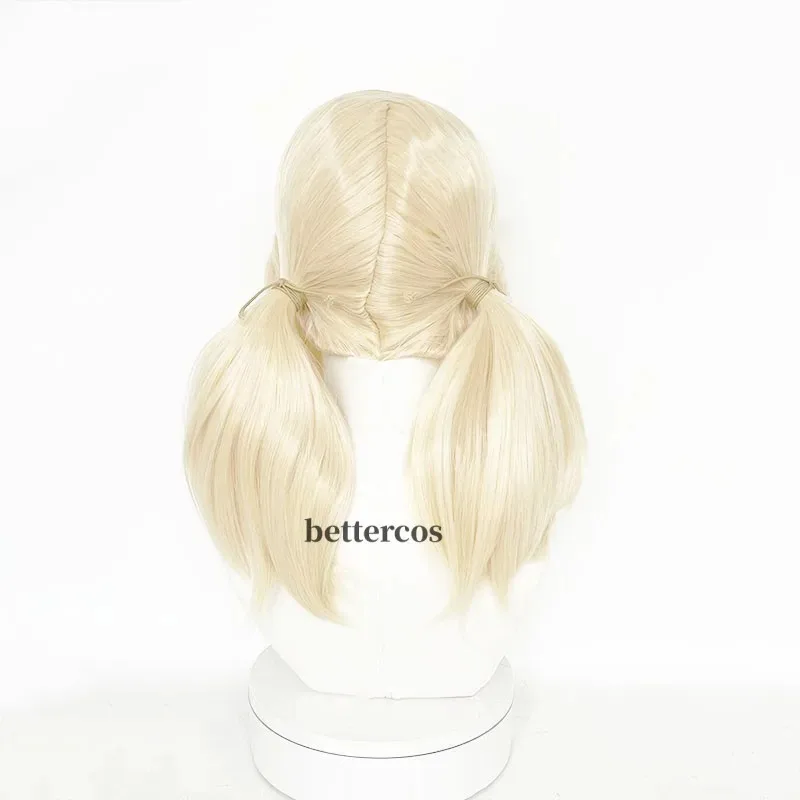 가발 금발 내열성 합성 머리 Klee 코스프레 + 가발 모자