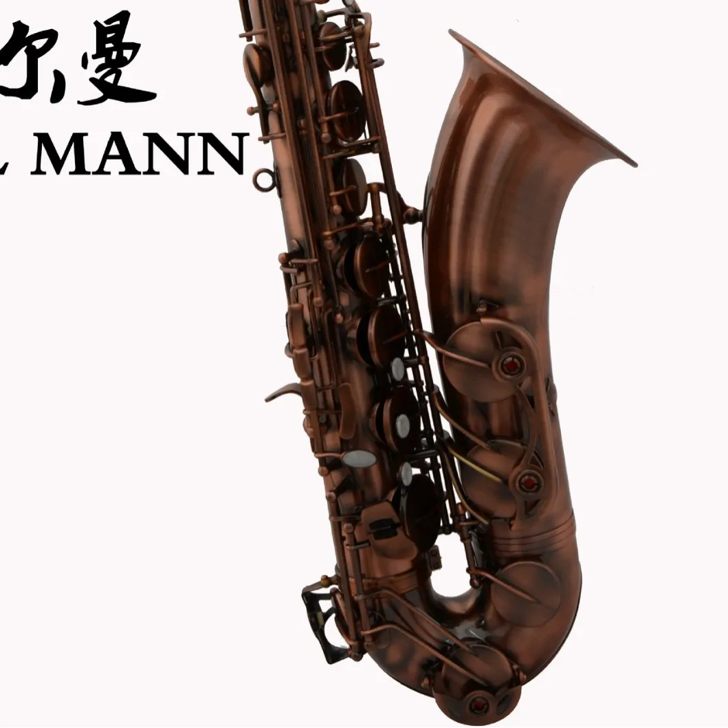 Ehrman Earl Mann Professional Brass Drop Antique Copper Tenor Saxophone With High-grade Bags