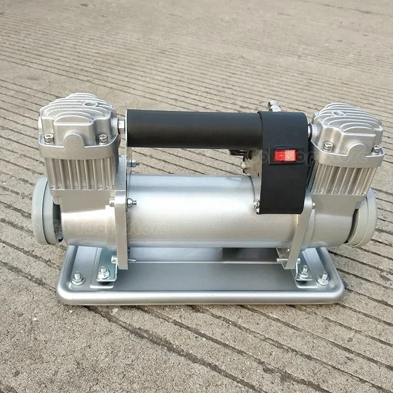 High-power Car Air Pump Double-cylinder All-metal Fast Off-road Play Sand Pump High-pressure 480W Air Compressor