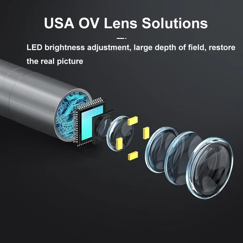 Imagen 2 del producto TESLONG TD500 Boroscopio articulado con lente de 5,5 mm 1080P Pantalla IPS de 5 pulgadas bidireccional 360 °   Cámara endoscópica de dirección con WIFI