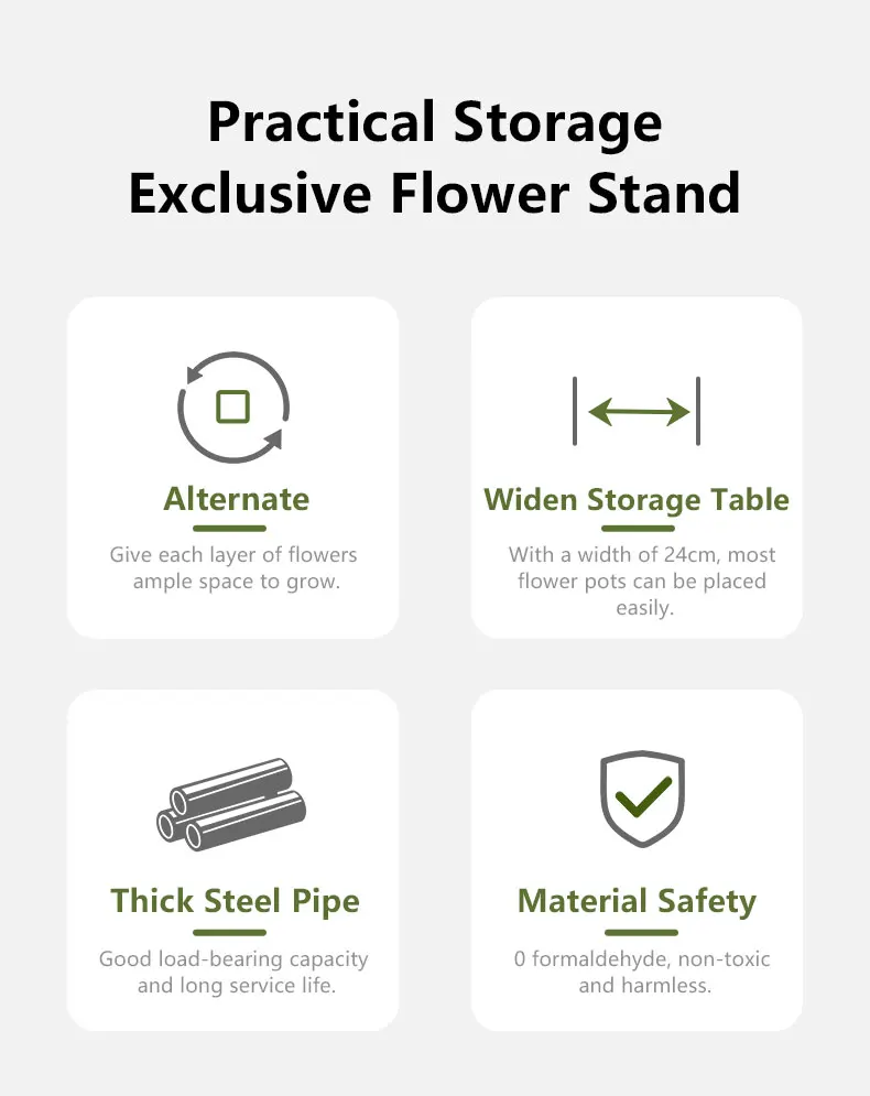Plant Stand and Flower Stand Storage Shelf 4/5/6 Tier Flower Shelf Planter Rack Storage Organizer Display Indoor Garden Balcony
