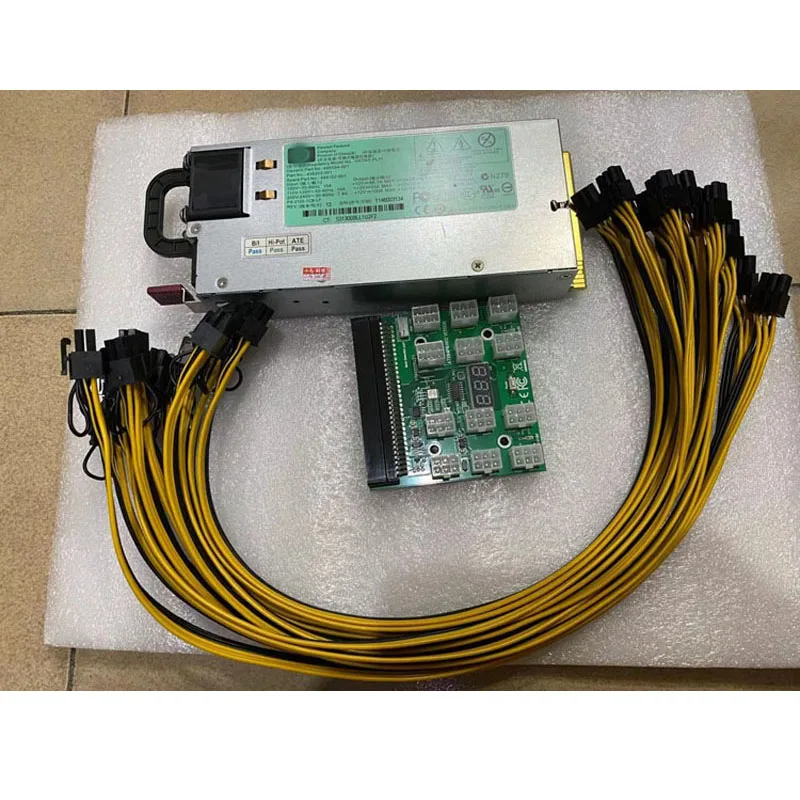 Imagem -04 - Fonte de Alimentação para Gpu Mining Servidor Psu Breakout Board Cabo 6pin hp Dl580 g6 g7 Pci-e Hstns-pl11 490594001 438203-001 1200w