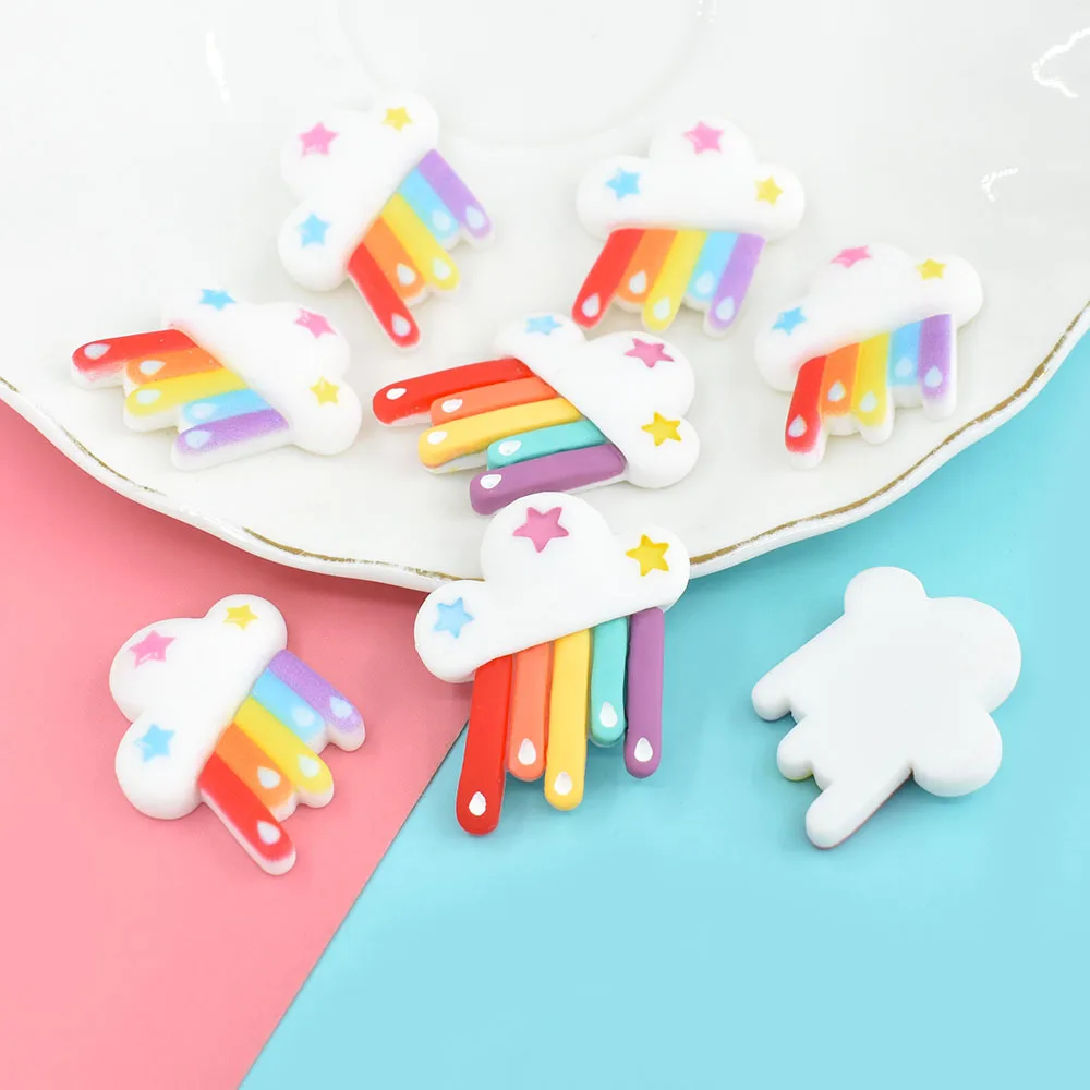 100/200pcs Mini Rainbow Staircase Fence Miniatures Fencing Fairy Garden Resin Crafts Decorations For Home Dolly House DIY Kawaii