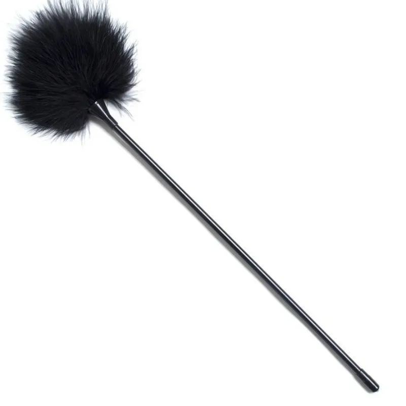 أنثى يمزح ريشة إغاظة الردف المداعبة SM التدريب ، لعب الأدوار زوجين الجنس لعب الكبار عصا ريشة فرشاة #1